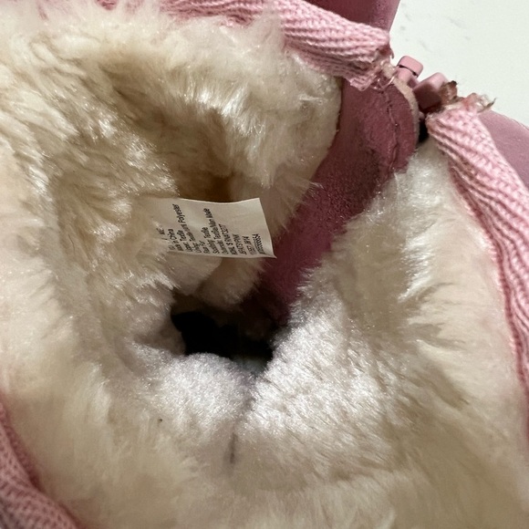 Pink Sparkly Mid-Calf Boots with Plush Finish - Picture 8 of 12